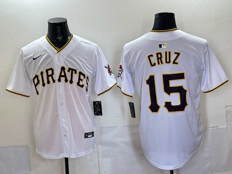 Men Pittsburgh Pirates #15 Cruz white Game 2026 Nike MLB Jersey 059803